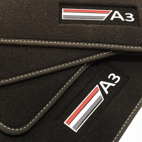 Tapis Audi A3 8P7 Cabriolet (2008 - 2013) Velour logo