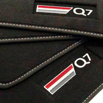 Tapis Audi Q7 4M 5 sièges (2015 - actualité) Velour logo