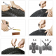 Kit de réparation de pneus à flancs de la voiture complète: compresseur, des outils et des correctifs.