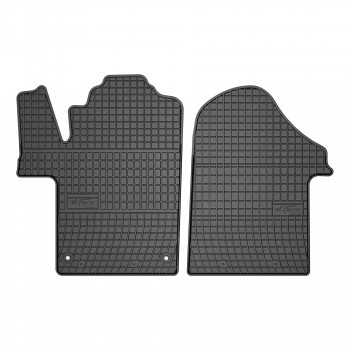 Tapis de voiture avant - tissu noir - convient pour Fiat 500 2007-2011