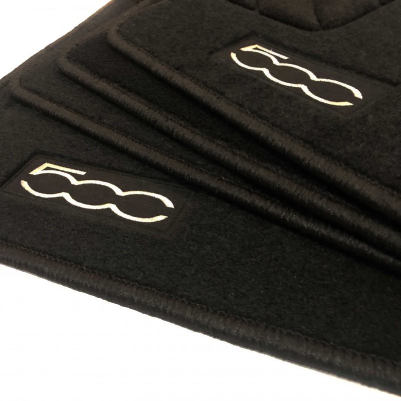 TAPIS DE SOL VELOUR MOQUETTE LOGO pour FIAT 500 2007