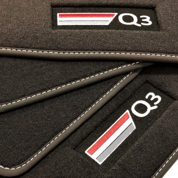 Tapis de sol, Velours avec logo Audi Q3 Sportback (2020-présent)