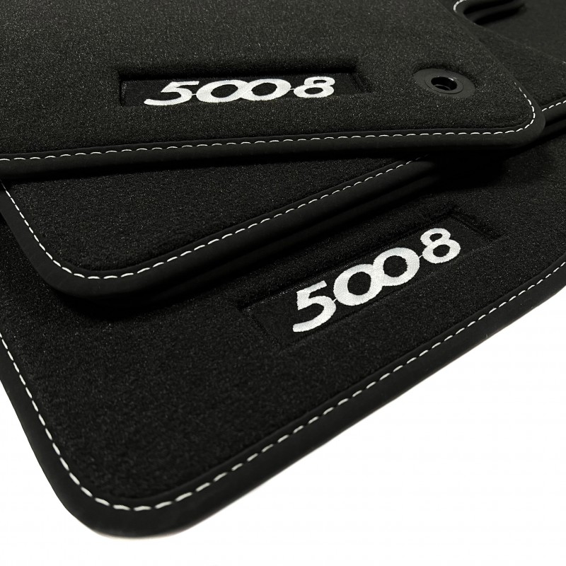 Tapis de sol de voiture en cuir pour Peugeot 5008 P87 2017 ~ 2022,  accessoire de luxe, pièces d'intérieur, Durable