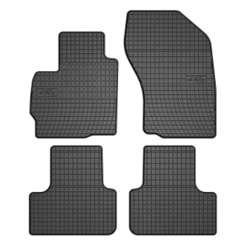 Tapis de voiture avant - tissu noir - convient pour Fiat 500 2007-2011