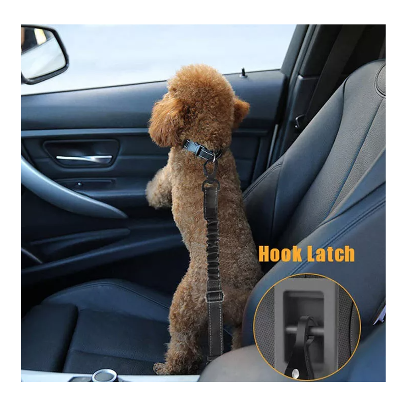Ceinture de sécurité de chien de voiture réglable avec tampon élastique Ceinture  de sécurité pour animaux de compagnie Harnais de sécurité pour chien  Restraint Cy