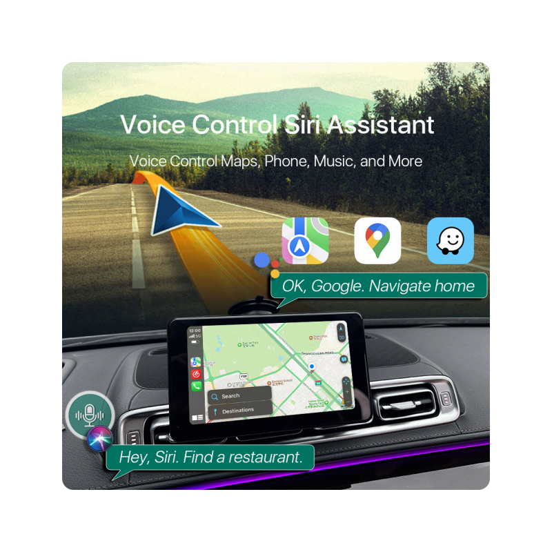 Universel écran de 7 pouces Carplay et Android Auto sans fil + caméra  arrière 1080P AHD - Rabais de 20%