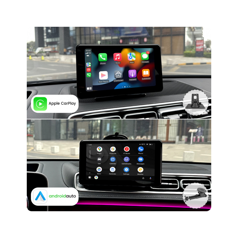 Écran pour voiture avec Carplay et Android Auto sans fil